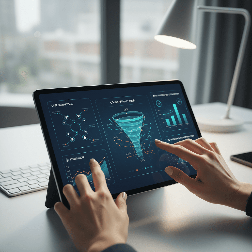 Conversion optimization metrics and analytics displayed