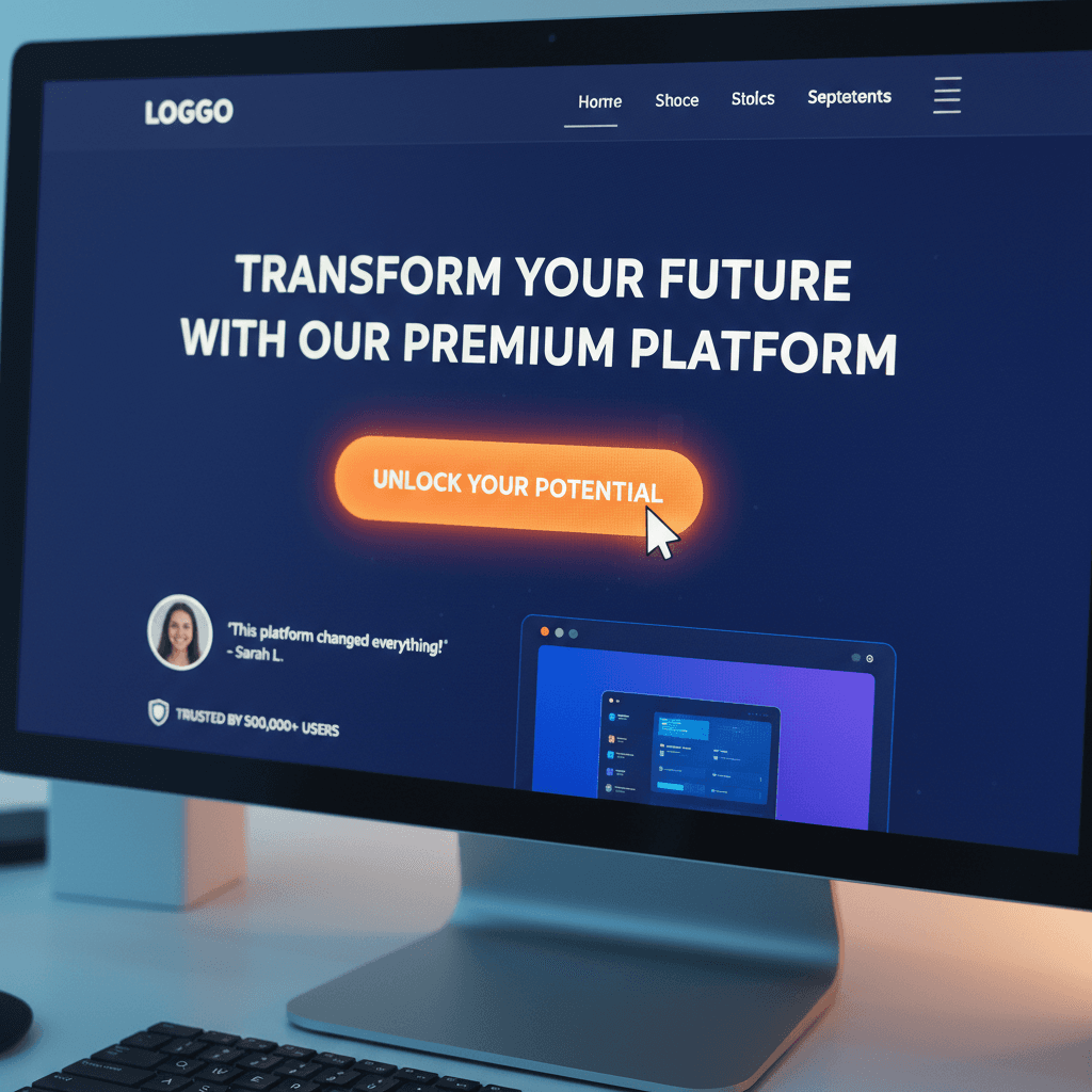 High-end website interface displaying luxury design and conversion optimization